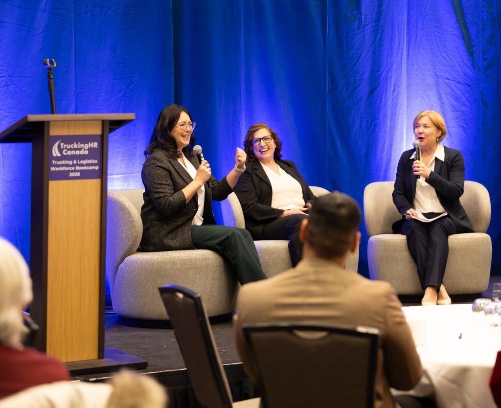 3 panelists on stage